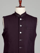 Wine signature mens waistcoat