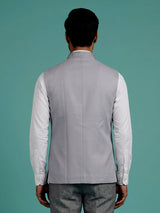 Sky blue refined mens waistcoat
