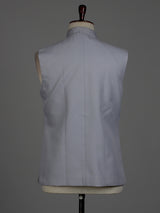 Sky blue refined mens waistcoat