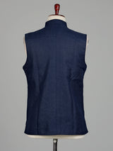 Blue zardosi mens waistcoat