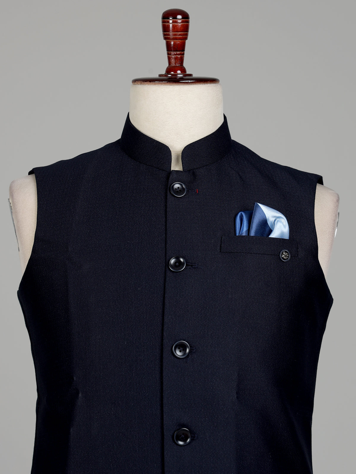 Navy blue modern mens waistcoat
