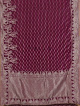 Dark purple embellished dola silk saree