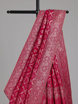 Raspberry pink bandhani dola silk saree