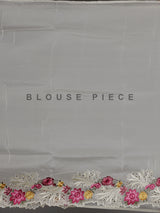 Off white floral organza saree