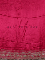 Ivory berry pink pichwai modal silk saree