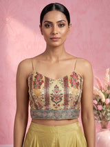 Antique gold embellished palazzo suit