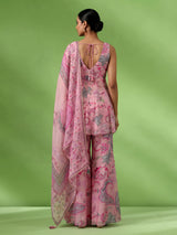 Pastel blush pink palazzo suit