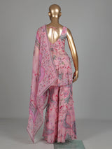 Pastel blush pink palazzo suit