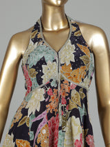 Midnight black floral palazzo suit