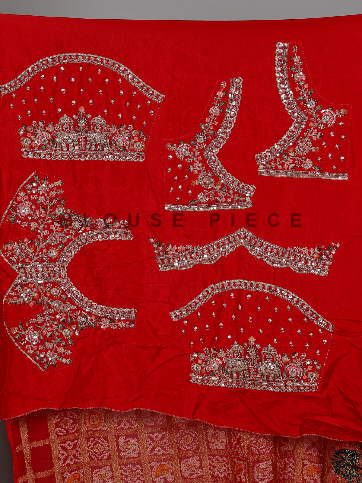 Red bandhani women saree