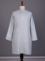 Mint green tone-on-tone thread kurta suit with pants