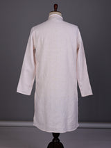 Light pink tone-on-tone thread kurta suit for mens occasions