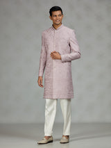 Onion pink refined mens sherwani