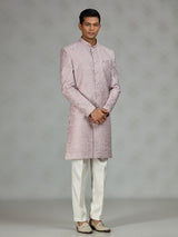 Onion pink refined mens sherwani