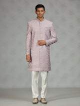Onion pink refined mens sherwani