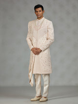 Blush cream luxury mens sherwani