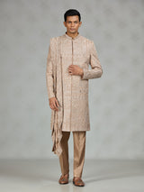 Dusty brown heritage mens sherwani