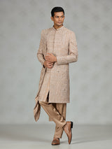 Dusty brown heritage mens sherwani