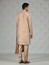 Dusty brown heritage mens sherwani