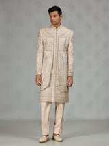 Champagne cream palace mens sherwani