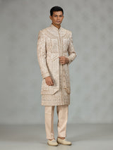 Champagne cream palace mens sherwani