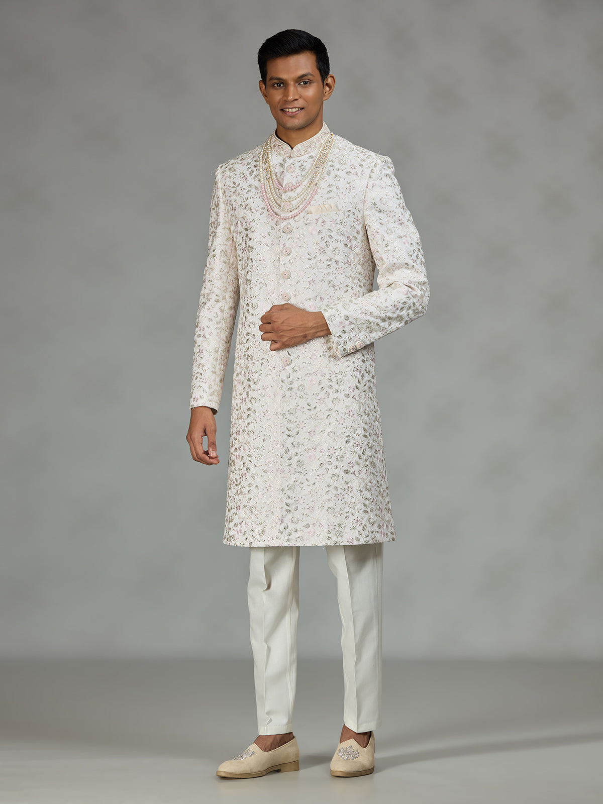 Off white classic mens sherwani