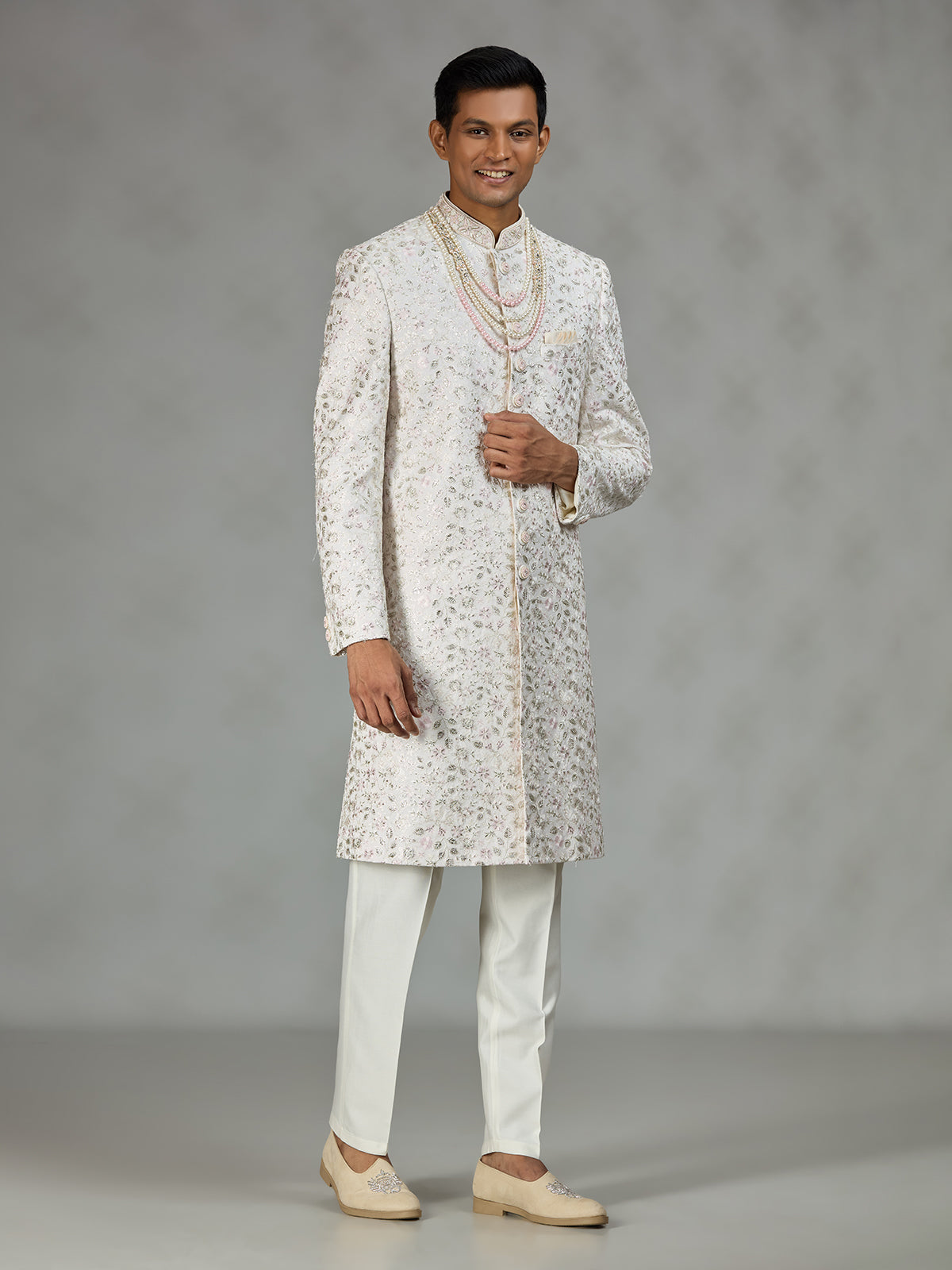 Off white classic mens sherwani