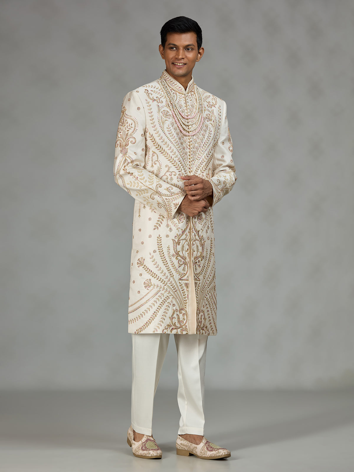 Blush gold signature mens sherwani
