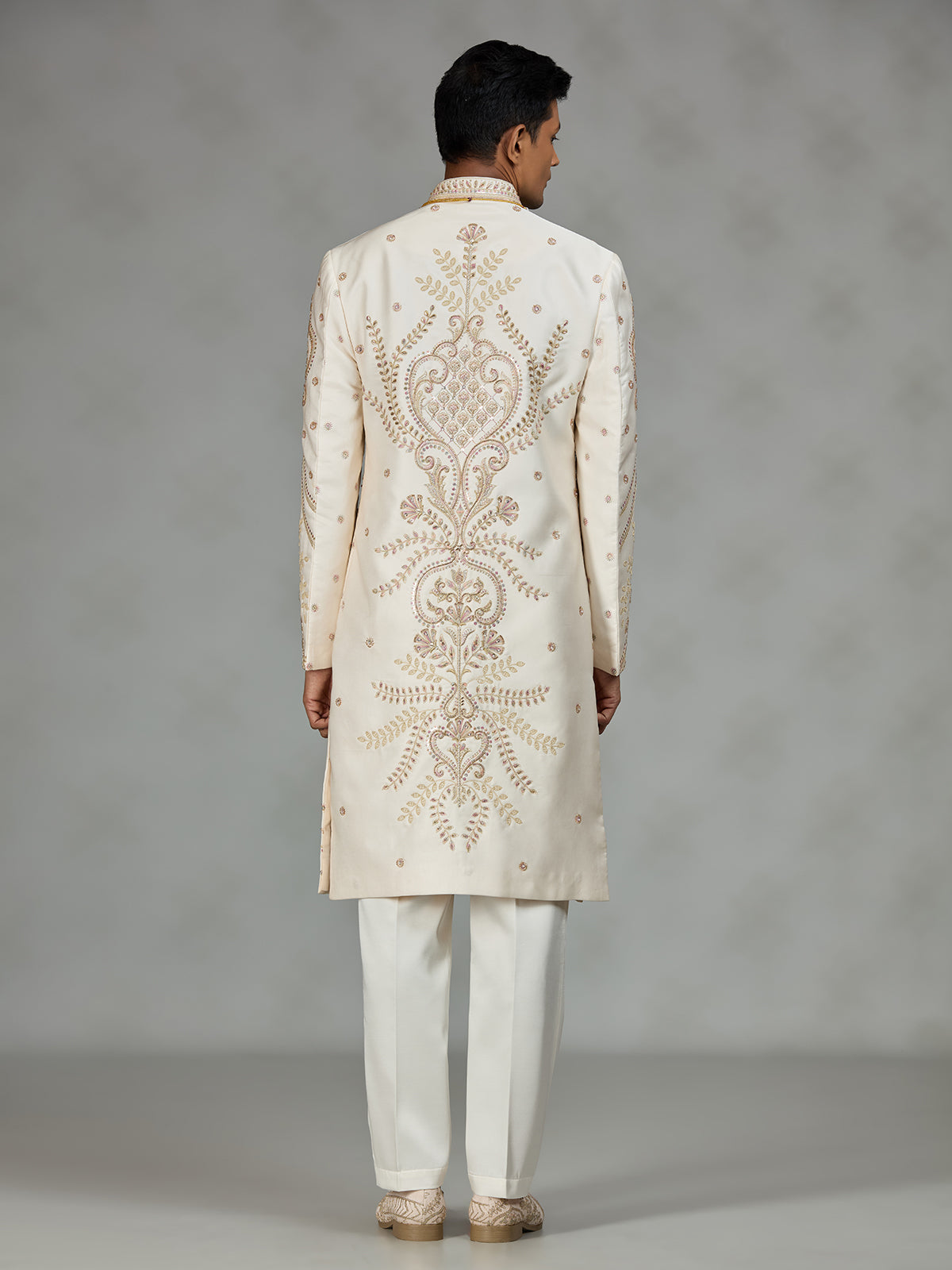 Blush gold signature mens sherwani