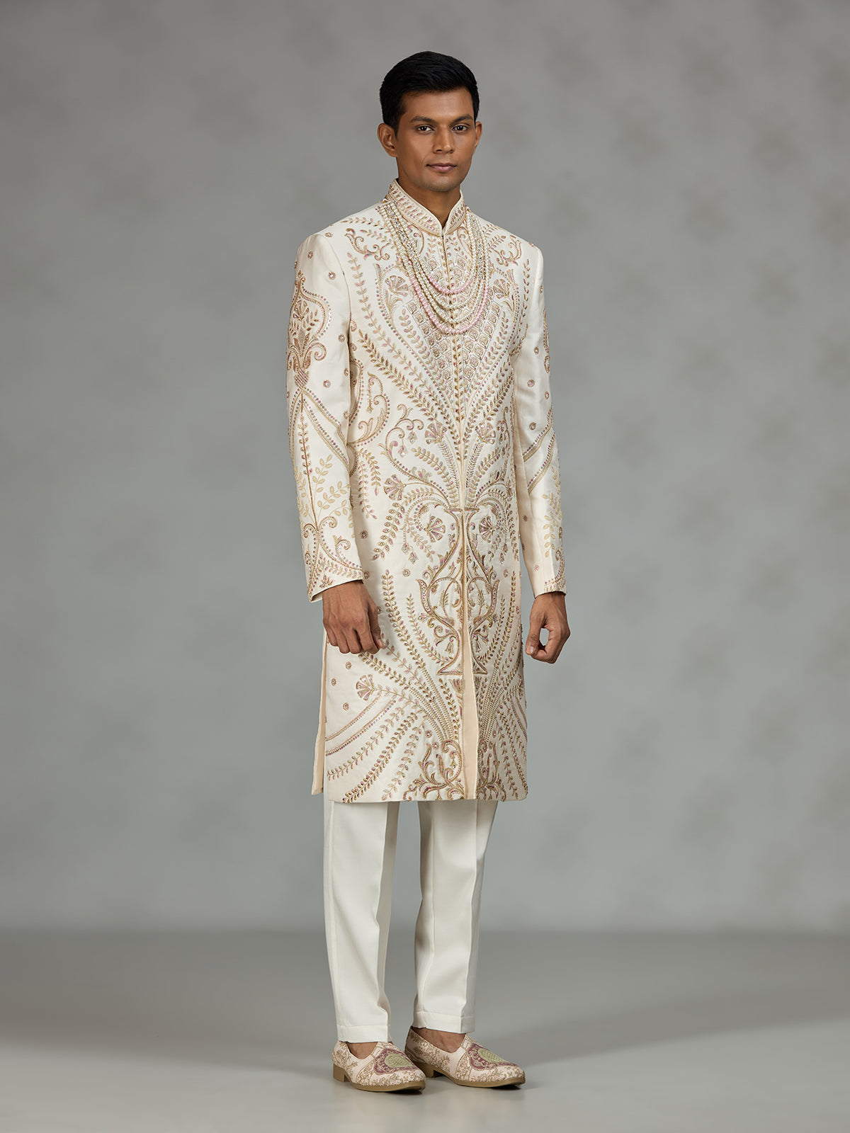 Blush gold signature mens sherwani
