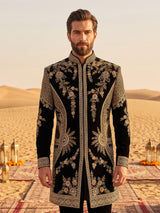 Black grand mens indo western