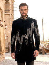 Black lavish mens indo western