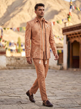Peach signature mens indo western