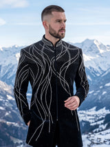 Black modern mens indo western