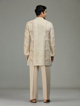 Cream royal embroidered distinguished men kurta suit