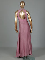 Pink silk anarkali suit with elegant zardosi embellishments
