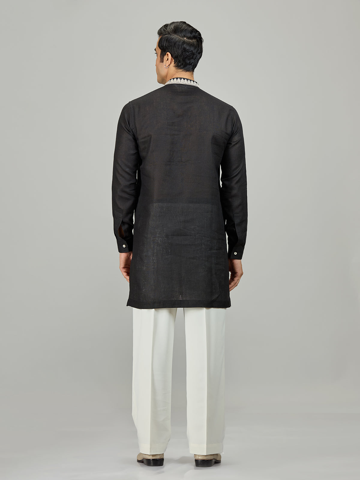 Black classic embroidered premium men kurta suit