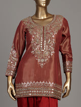 Rust onion pink regal women salwar suit