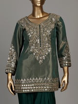 Bottle green punjabi luxury women salwar suit