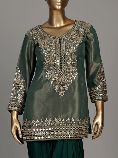 Bottle green punjabi luxury women salwar suit