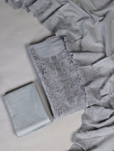Grey mirrorwork botanical jaal women pant suit