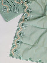 Pista green tribal chevron women pant suit