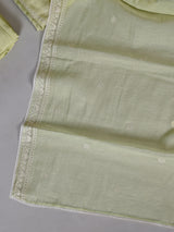 Pista green cotton blend women pant suit