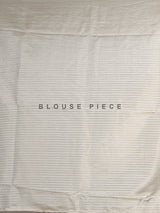 White semi cotton silk saree with embellished bird motifs and tasselled pallu