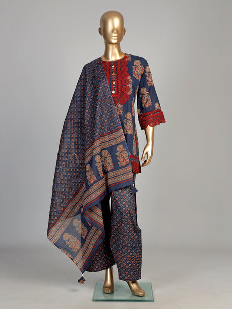 Blue jaali floral women kurti set