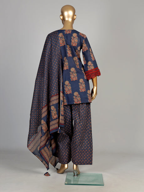 Blue jaali floral women kurti set