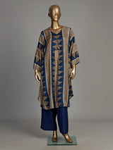 Blue chevron tassel women kurti set