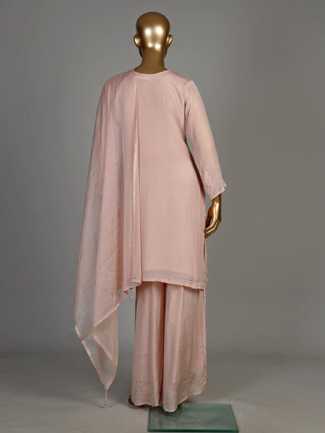Onion pink tissue silk floral women kurti set