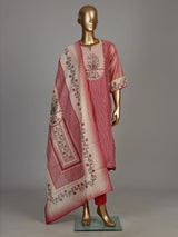 Maroon cypress print women kurti set