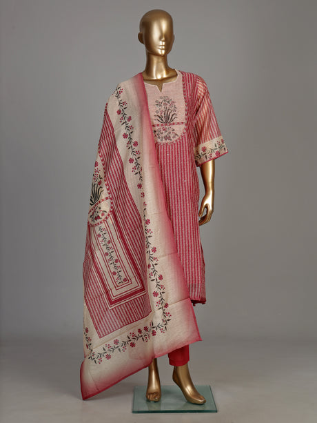 Maroon cypress print women kurti set